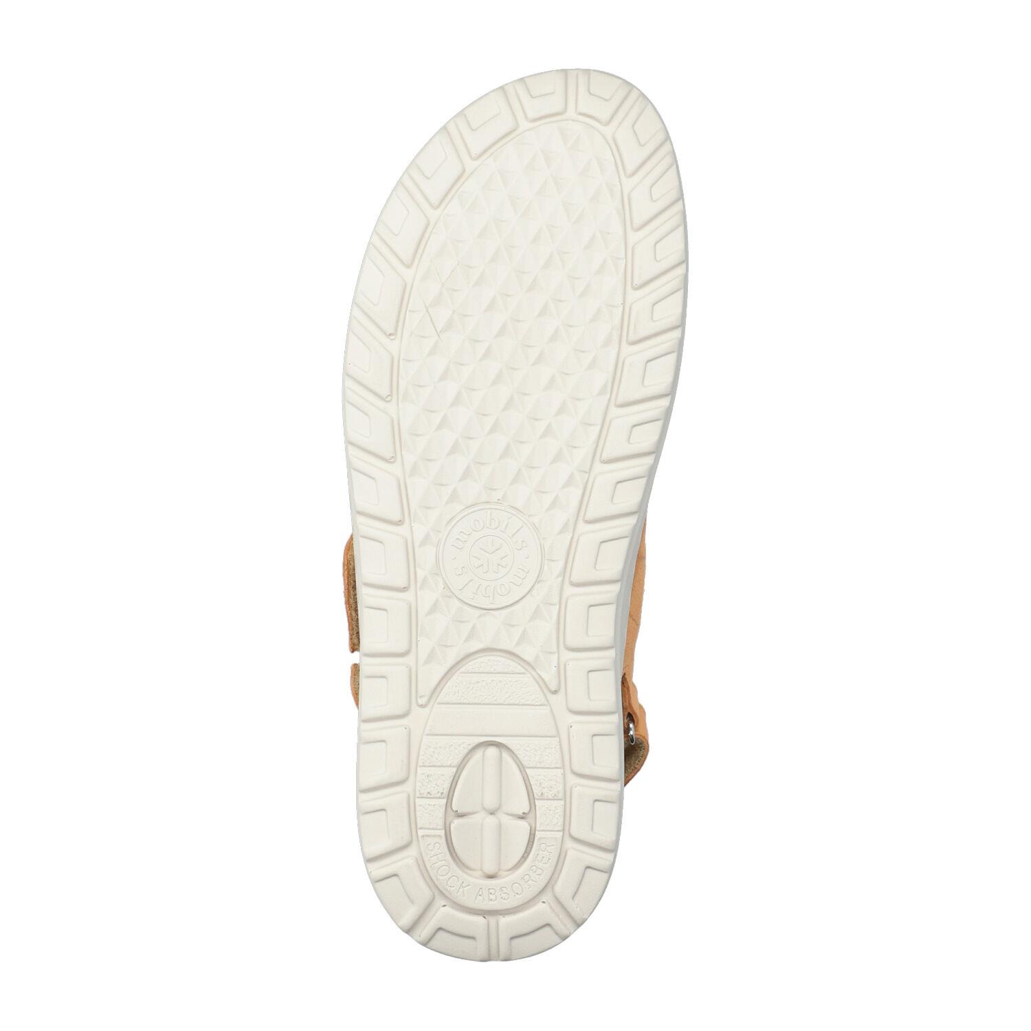 Mephisto Mobils Britany - Sandales Femme Adulte En Cuir Véritable Vert - Semelle Caoutchouc - Fermeture Scratch